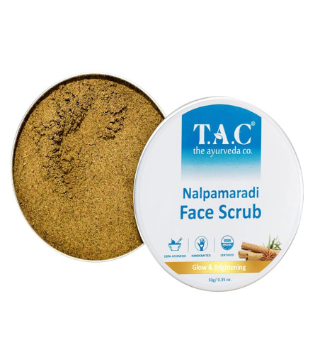TAC - The Ayurveda Co. Nalpamaradi Face Scrub for Glowing & Brightening Skin, 50 g (pack of 2) free shipping