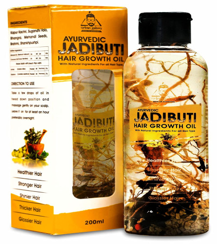 Urbangabru Ayurvedic Jadibuti Hair Oil for Hair Fall Control and Hair Growth with Natural Herb - 200 ml (free shipping)