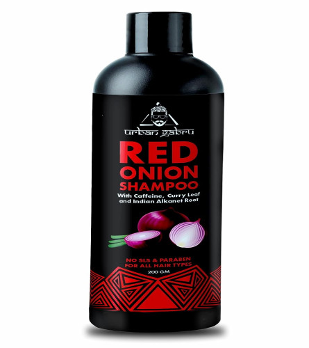 UrbanGabru Natural Onion shampoo for hair strengthening & hairfall control - Paraben & Sulphate free, 200 gm | free shipping