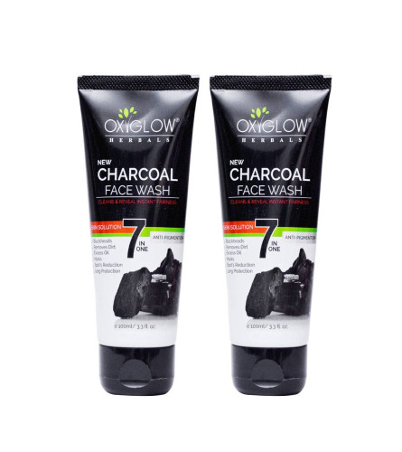 Oxyglow Herbals 7 in One Anti Pigmentation Charcoal Face Wash, 100g (Pack of 2)