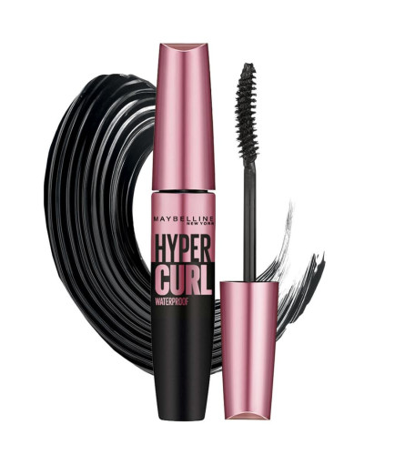 Maybelline New York Mascara, Curls Lashes, Highly Pigmented Colour, Long-lasting, Waterproof, Hypercurl , Black, 9.2ml (Pack Of 2) Fs