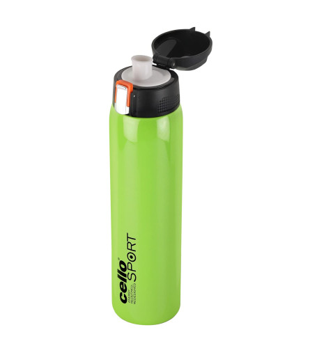 Cello Skipper Stainless Steel Vacuum Insulated Flask 750ml, Green Hot & Cold Water Bottle