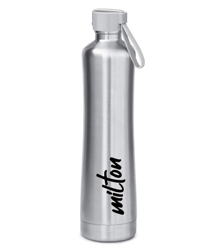 Milton New Tiara 900 Stainless Steel 24 Hours Hot and Cold Water Bottle, 750 ml, Silver