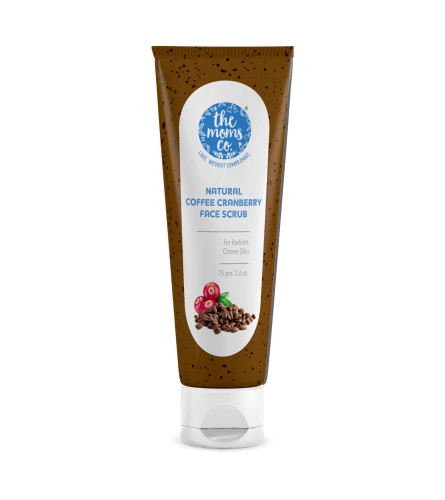 The Moms Co. Natural Cranberry Coffee Face Scrub, Radiant and Clearer Skin, 75 g (pack of 2) free shipping