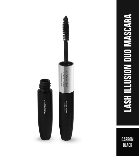 Colorbar Duo Mascara, Carbon Black, 4ml (Pack of 2) Fs