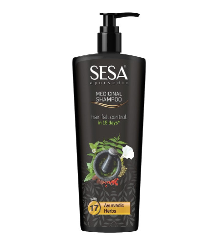 Sesa Ayurvedic Medicinal Shampoo - Hair Fall Control in 15 days - Bhringraj & 16 Herbs - NO Parabens - 500 ml | free shipping