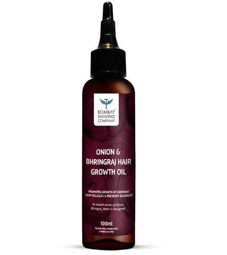 Bombay Shaving Company Onion and Bhringraj Hair Oil With 4X Growth Action -| 100 ml (pack of 2) free shipping