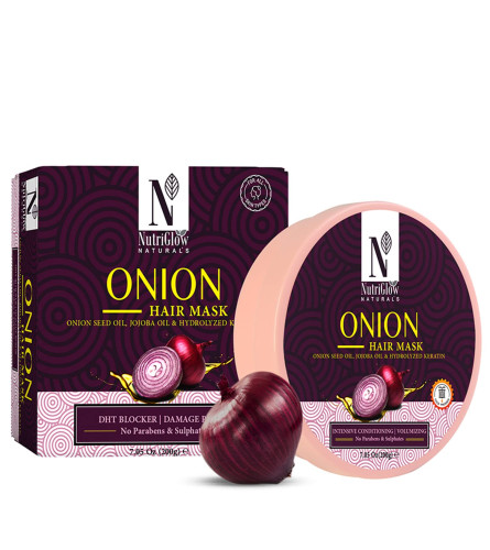 NutriGlow NATURAL'S Onion Hair Mask Deep Conditioner Treatment