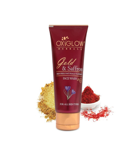 Oxyglow Golden Glow Gold and Saffron Face Wash, 100 ml (pack of 2) free shipping