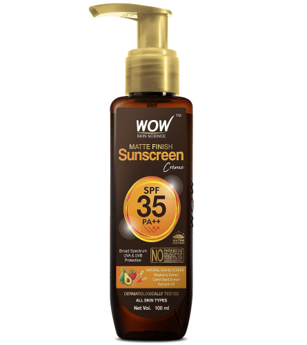 WOW Skin Science Sunscreen SPF 35 PA++ Matte Ultra Light| 100 ml (pack of 2) free shipping