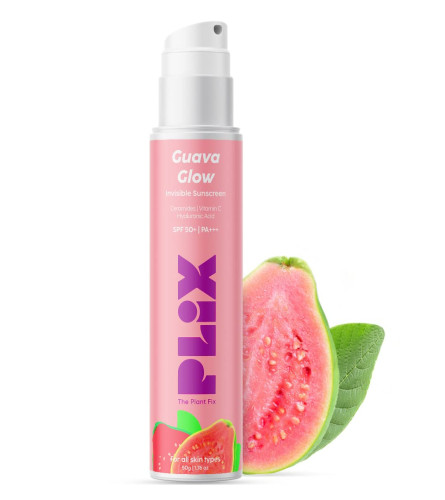 PLIX SPF 50+ Guava Glow Invisible Sunscreen With PA +++| 50 gm (pack of 2) free shipping
