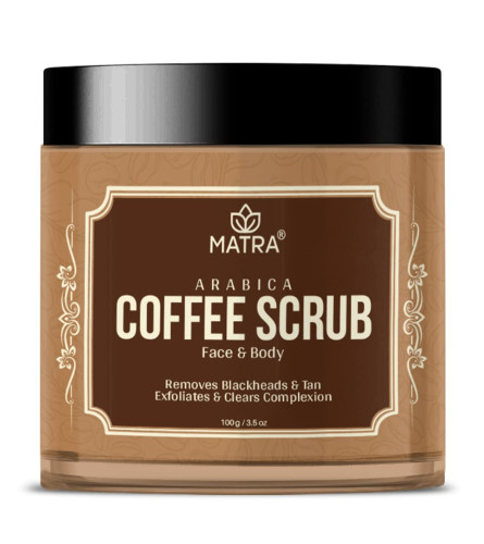 Matra Arabica Coffee Scrub for Face and Body with Coconut & Vitamin E, 100 gm (pack of 2) free shipping