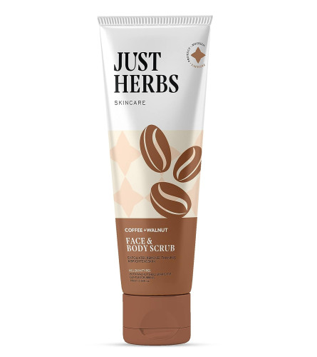 Just Herbs Coffee & Walnut Exfoliating Detan Scrub For Face And Body (100 ml) free shipping