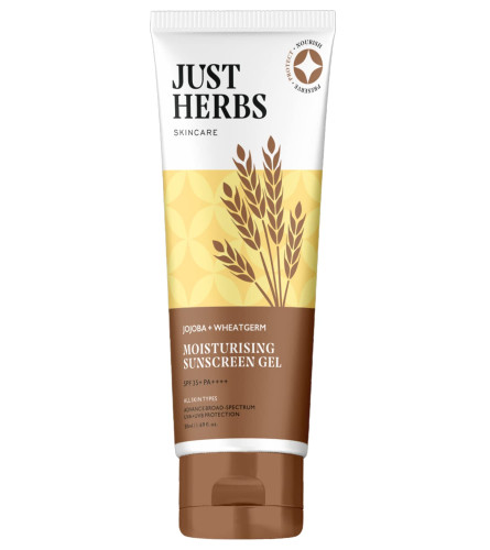 Just Herbs SPF 35+ Nosun Sunscreen Gel, Lightweight, Broad Spectrum PA 35++++ with Jojoba & Wheatgerm for Sun Damaged & All Skin Type for Men & Women- Paraben Free- 50 ml (pack of 2) fs