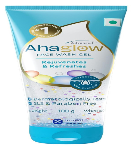 Ahaglow Advanced Face Wash Gel, Daily Gentle Cleansing Formula For Normal And Oily Skin, 100 G | free shipping