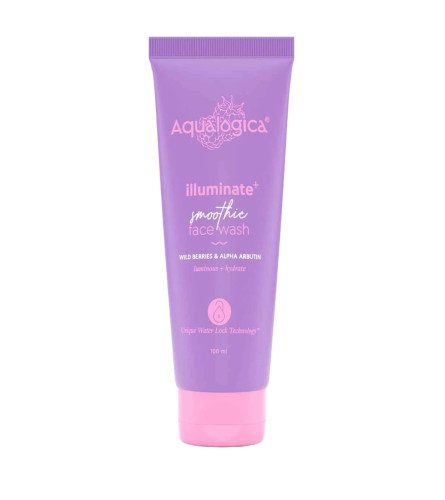 Aqualogica IIIuminate+ Smoothie Face Wash with Wild Berries & Alpha Arbutin Makes Skin Luminous, 100 ml (pack of 2) free shipping