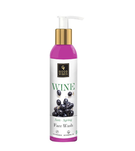 Good Vibes Wine Anti-Ageing Face Wash, 120 ml | pack of 2 (free shipping) free shipping
