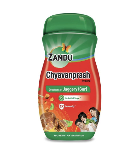 Zandu Chyavanprash Avaleha, Made with Jaggery (Gur), 900g, No added Sugar, 2X Immunity,