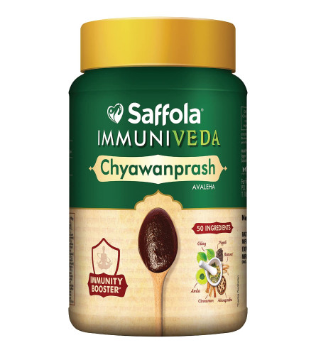 Saffola Immuniveda Chyawanprash with Ashwagandha, Giloy, Shilajit & Shatavari | Helps Boosts 1Kg