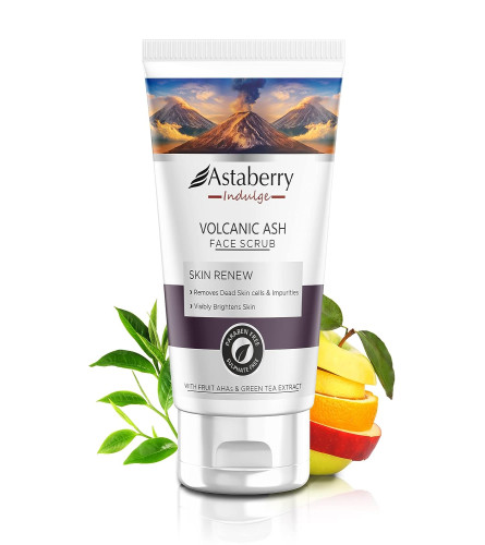 Astaberry Indulge Volcanic Ash Face Scrub | Removes Dead Skin Cells & Impurities