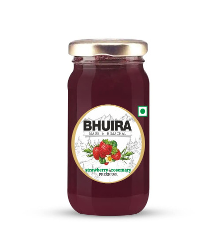 Bhuira|All Natural Jam Strawberry & Rosemary Preserve|No Added preservatives|No Artifical Color Added(Free Shipping)