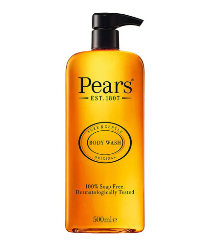 Pears Pure & Gentle Shower Gel, Body Wash With Glycerine And Natural Oils, 100% Soap-Free , 500 Ml