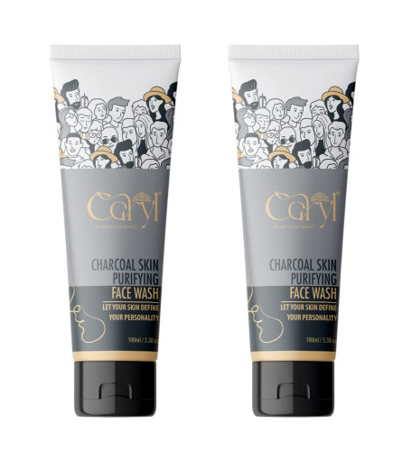 Caryl Charcoal Skin Purifying Face Wash, Deep Cleanser For Oil & Dirt Removal