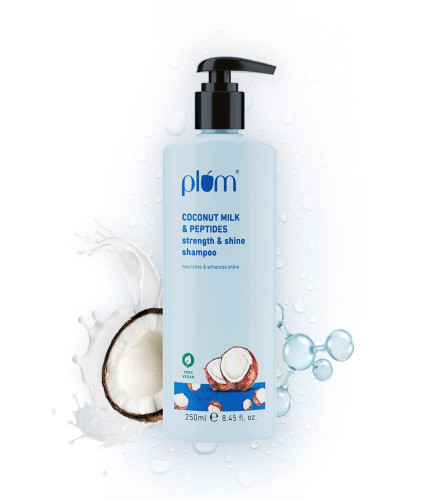 Plum Coconut Milk & Peptides strength & shine shampoo | Contains coconut milk, pea peptide