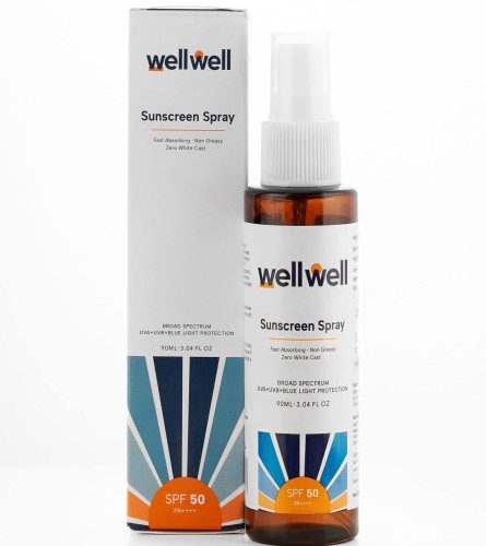 wellwell Sunscreen SPF 50 PA++++ Invisible Spray: Face & Body