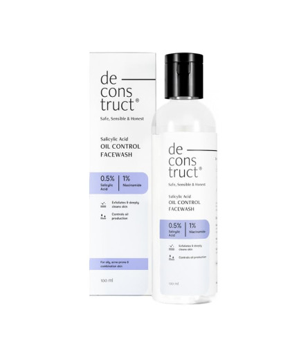 Deconstruct Salicylic Acid Oil Control Face Wash, 0.5% Salicylic Acid +1% Niacinamide