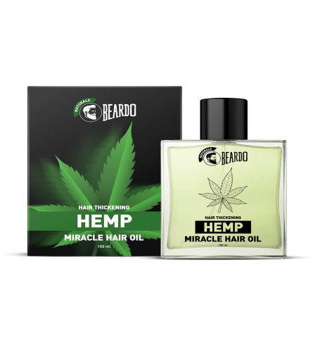 Beardo Hair Thickening Hemp Miracle Hair Oil | Hair Oil for Men