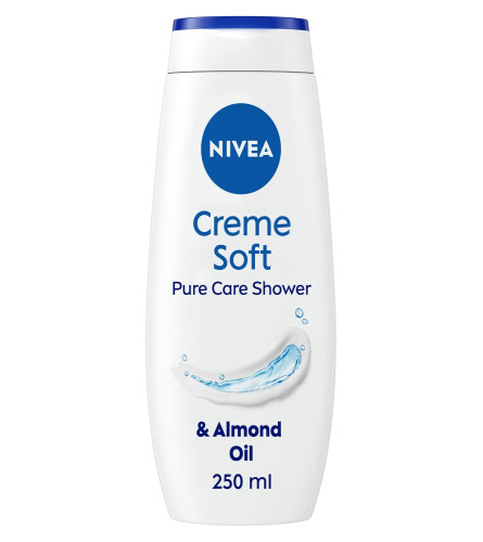 NIVEA Crème Soft 250ml Body Wash| Shower Gel with Natural Almond Oil|Clean, Healthy & Moisturized Skin|Microplastic Free ( Free Shipping )