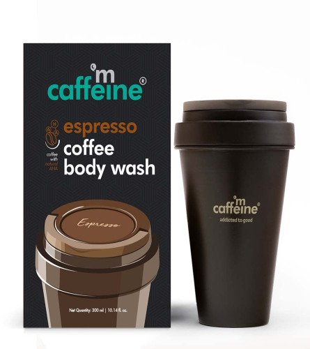 mCaffeine Exfoliating Espresso Coffee Body Wash with Natural AHA