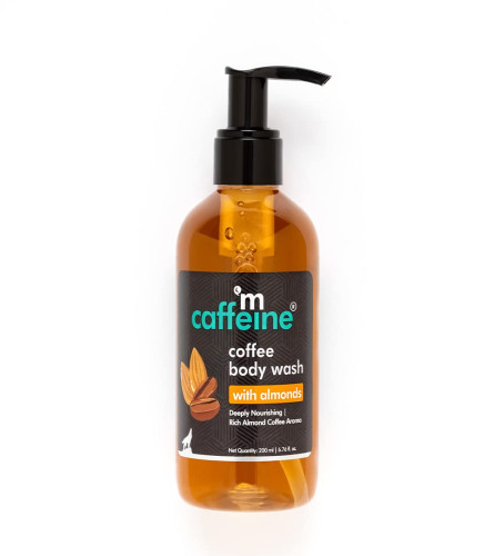 mCaffeine Coffee Body Wash with Almonds | De-Tan & Deep Cleansing Shower Gel