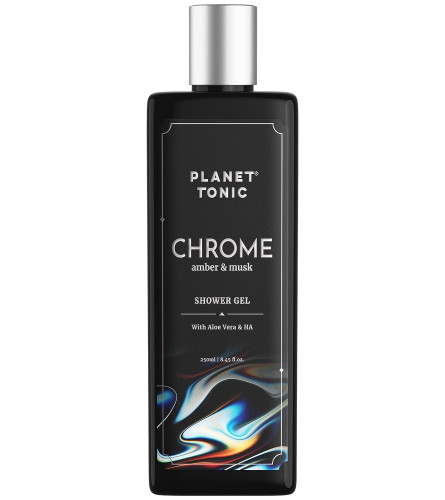 Planet Tonic Chrome Amber and Musk Body Wash with Aloe Vera & Hyaluronic Acid