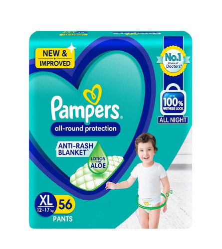 Pampers All Round Protection Pants Style Baby Diapers Online | Leak-proof & Comfortable