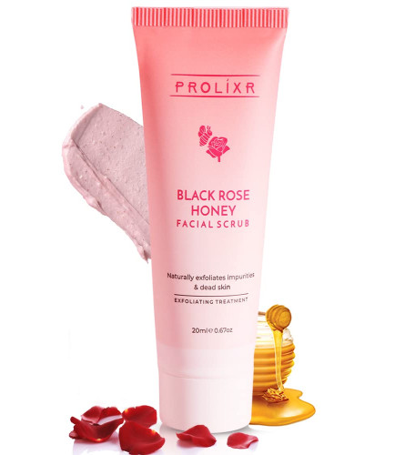 Prolixr Black Rose Honey Exfoliating Face Scrub - Tan | Blackhead | Whitehead