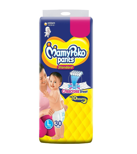 Shop MamyPoko Pants Standard Baby Diapers Online Large (L) Epkaira