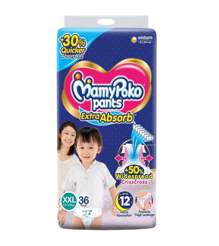 Shop MamyPoko Pants Extra Absorb Baby DiapersXX-Large (XXL) Online - Epakira