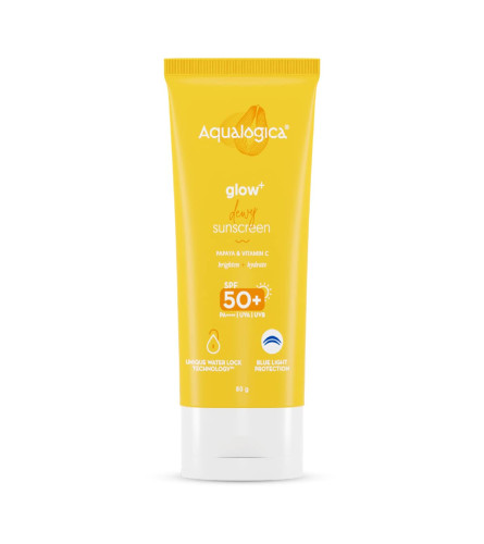 Aqualogica Glow+ Dewy Lightweight, protector solar con SPF 50+ y PA++++