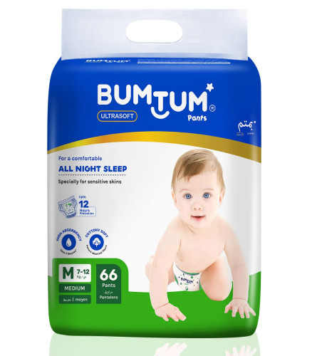 Bumtum Baby Diaper Pants Medium Size 66 Count Online - Epakira