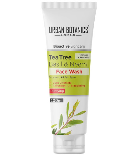 UrbanBotanics® Jabón Facial Purificante Árbol de Té, Albahaca y Neem