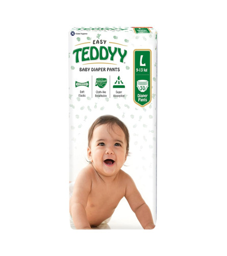 TEDDYY Baby Diapers Pants Easy Large 30 Count (Pack of 1)( Free Shipping )