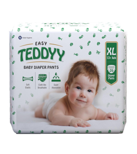 TEDDYY Baby Easy Extra Large Diaper Pants 26 Counts (Pack of 1)( Free Shipping )