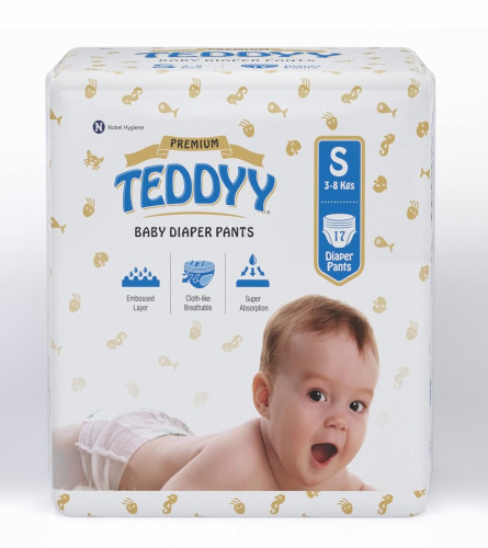 TEDDYY Baby Diapers Pants Premium Small 17 Count (Pack of 1)( Free Shipping )