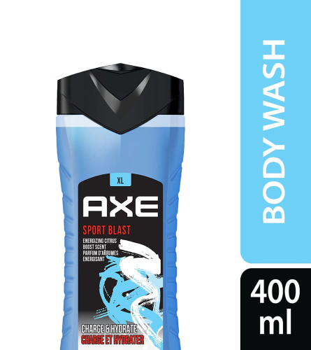 Axe Sports Blast 3-in-1-Körper-, Gesichts- und Haarwaschmittel für Männer 400 ml (Kostenloser Versand)