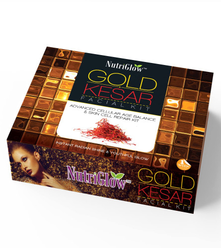 NutriGlow Gold Kesar Kit Facial 6 Piezas Cuidado De La Piel Para Mujer