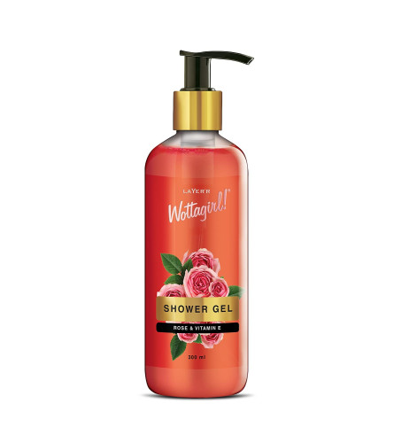 Layer'r Wottagirl Duschgel Rose & Vitamin E für Frauen 300 ml (Kostenloser Versand)