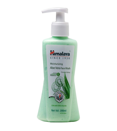 Detergente viso all'aloe vera Himalaya Moistur, 200 ml Free shipping world