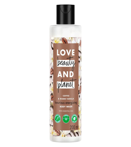 Love Beauty & Planet Coffee & Warm Vanilla Energising Body Wash | Liquid Shower Gel | Hydrating | Paraben Free, 200ml ( Free Shipping )